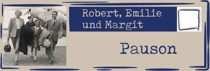 Robert, Emilie und Margit Pauson Schild